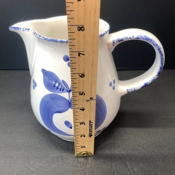 Pier 1 Blue And White Ceramic Pitcher - Picture 7 of 8